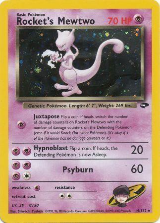 Rocket's Mewtwo - 14/132 [Gym Challenge] - Unlimited Holofoil