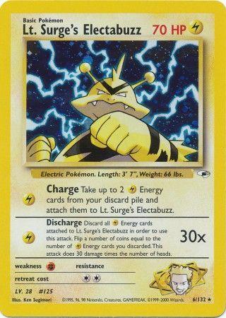 Lt. Surge's Electabuzz - 6/132 [Gym Heroes] - Unlimited Holofoil