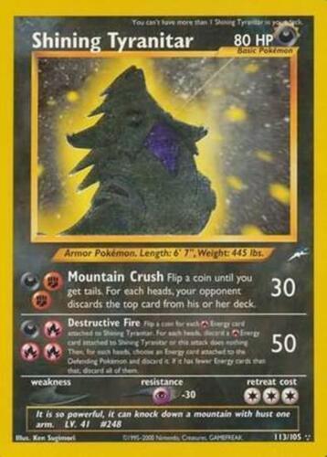 Shining Tyranitar - 113/105 [Neo Destiny] - Unlimited Holofoil