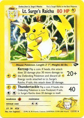 Lt. Surge's Raichu - 11/132 [Gym Challenge] - Unlimited Holofoil
