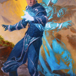 Jace, Mirror Mage // Jace, Mirror Mage (AZNR-001) (Borderless) [Zendikar Rising Art Series] Foil