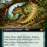 Blex, Vexing Pest // Search for Blex (Extended Art) [Strixhaven: School of Mages]