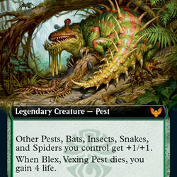 Blex, Vexing Pest // Search for Blex (Extended Art) [Strixhaven: School of Mages]