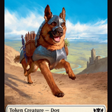 Dog // Goblin Double-Sided Token [Tarkir: Dragonstorm Commander Tokens]