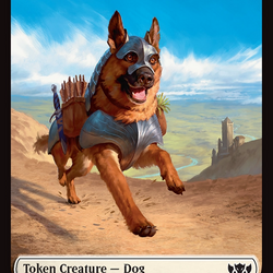 Dog // Goblin Double-Sided Token [Tarkir: Dragonstorm Commander Tokens]