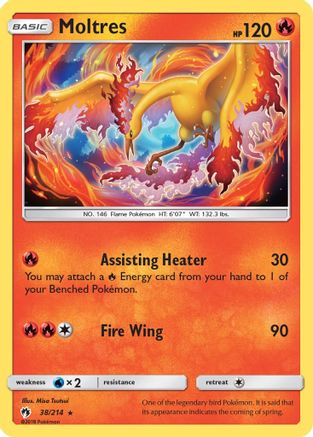 Moltres (38/214) (Reverse Holo) [Sun & Moon: Lost Thunder]