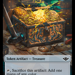 Treasure // Gnome Double-Sided Token [Outlaws of Thunder Junction Tokens]