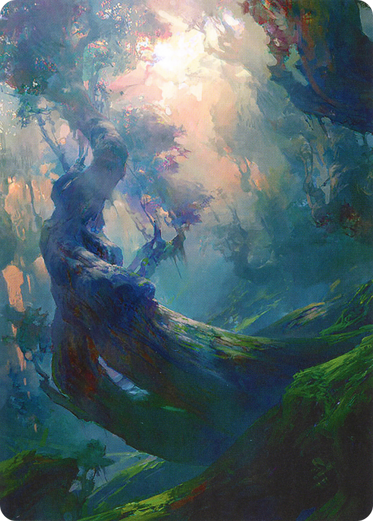 Forest // Forest (AZNR-021) (Borderless) [Zendikar Rising Art Series] Foil