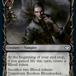 Restless Bloodseeker // Bloodsoaked Reveler (Showcase Fang Frame) [Innistrad: Crimson Vow]