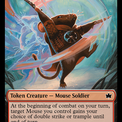 Sword // Manifold Mouse Double-Sided Token [Bloomburrow Tokens]