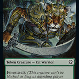 Saproling // Cat Warrior Double-Sided Token [Dominaria United Tokens]