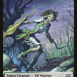 Myr (007) // Elf Warrior Double-Sided Token [Double Masters Tokens]