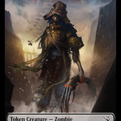 Elemental (9) // Zombie Double-Sided Token [March of the Machine Tokens]