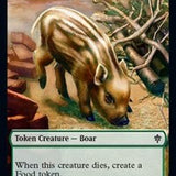 Boar // Food (15) Double-Sided Token [Throne of Eldraine Tokens]