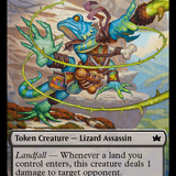 Fish // Iridescent Vinelasher Double-Sided Token [Bloomburrow Tokens]