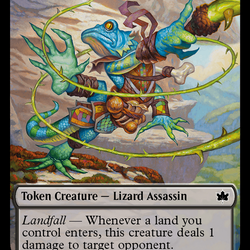 Fish // Iridescent Vinelasher Double-Sided Token [Bloomburrow Tokens]