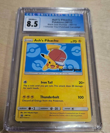 CGC 8.5 Ash's Pikachu (SM114) [XY: Black Star Promo]