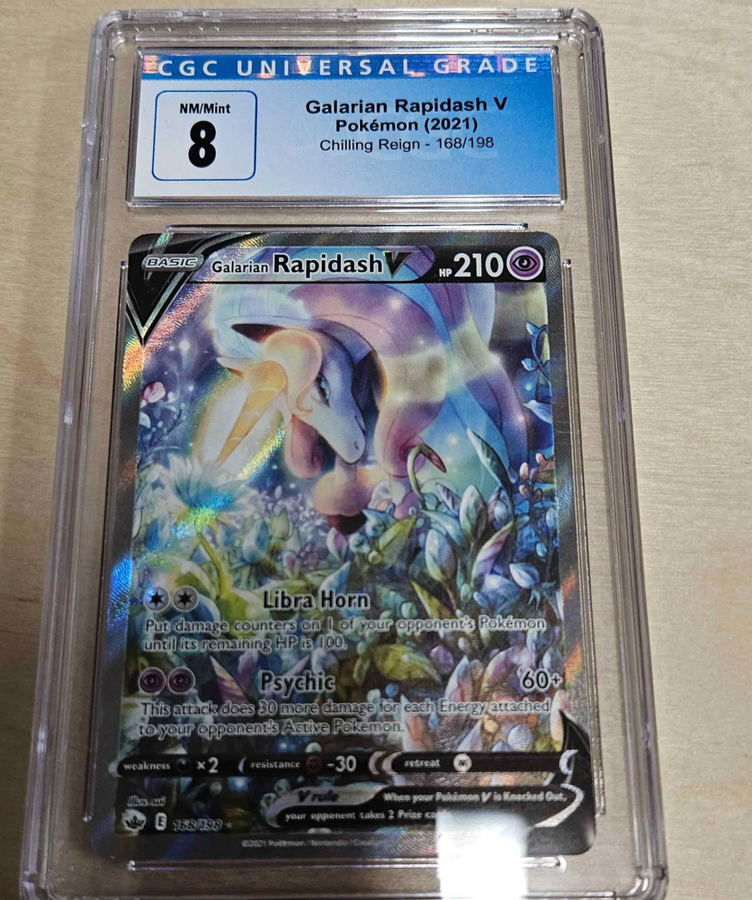 CGC 8 Galarian Rapidash V (168/196) [Sword & Shield: Chilling Reign]