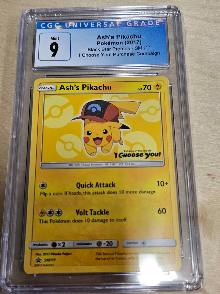 CGC 8.5 Ash's Pikachu (SM111) [Sun & Moon: Black Star Promo]