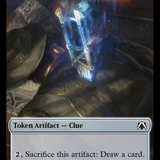 Golem // Clue Double-Sided Token [March of the Machine Commander Tokens]
