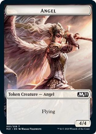 Angel // Griffin Double-sided Token (M21-001) [Core Set 2021] Foil