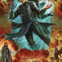 Jace, Mirror Mage // Jace, Mirror Mage (AZNR-002) (Borderless) [Zendikar Rising Art Series] Foil