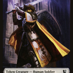 Golem // Human Soldier Double-Sided Token [Double Masters Tokens]