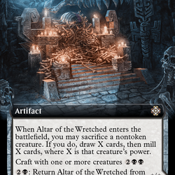 Altar of the Wretched // Wretched Bonemass (Extended Art) [The Lost Caverns of Ixalan Commander]