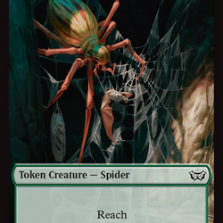 Treefolk // Spider Double-Sided Token [Duskmourn: House of Horror Commander Tokens]