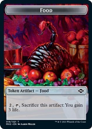 Food (018) // Bird Double-Sided Token (MH2-18 // 1) [Modern Horizons 2] Foil