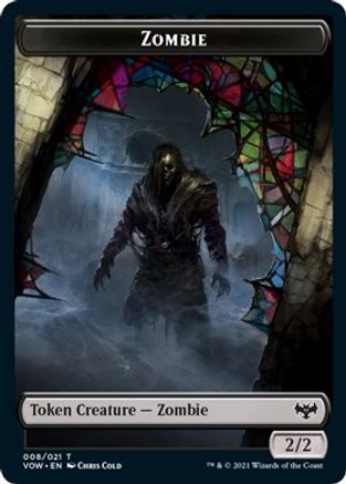 Zombie (008) // Vampire (016) Double-Sided Token (VOW-8 // 16) [Innistrad: Crimson Vow] Foil