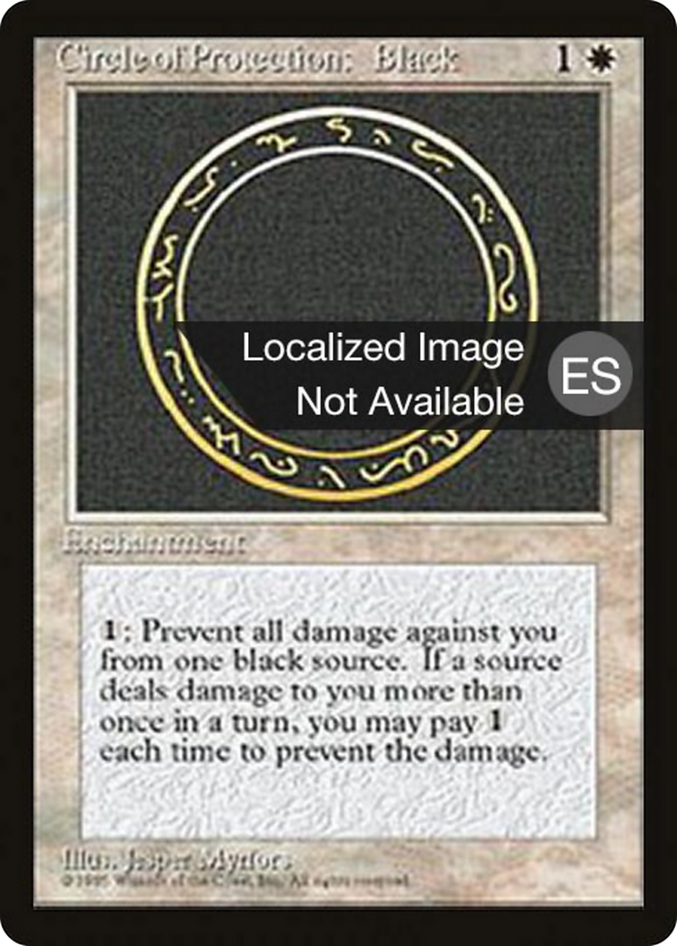 Circle of Protection: Black (4BB-014) [Fourth Edition Foreign Black Border]