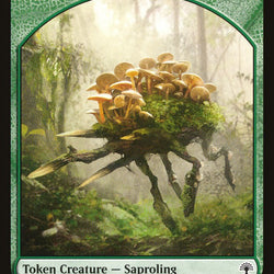 Saproling // Elf Knight Double-Sided Token [Guilds of Ravnica Guild Kit Tokens]