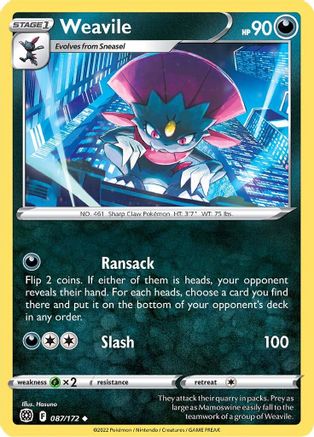 Weavile - 87/172 [SWSH09 Brilliant Stars]