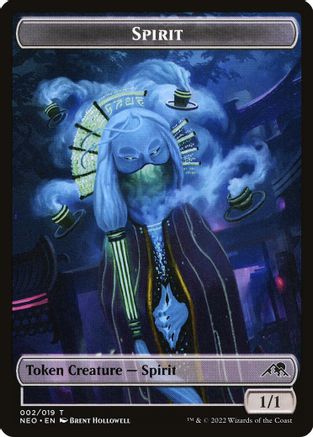 Spirit (002) // Spirit (009) Double-sided Token (NEO-2 // 9) [Kamigawa: Neon Dynasty]