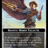 Bounty: Miron Tillas Jr. // Bounty Rules Double-Sided Token [Outlaws of Thunder Junction Commander Tokens]