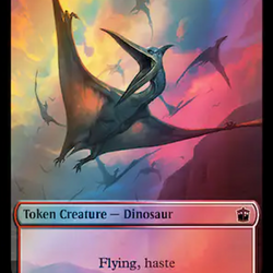 Dalek // Dinosaur Double-Sided Token (Surge Foil) [Doctor Who Tokens]