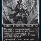 Brutal Cathar // Moonrage Brute [Innistrad: Double Feature]