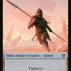 Golem (0015) // Thopter (0009) Double-Sided Token [Aetherdrift Tokens]
