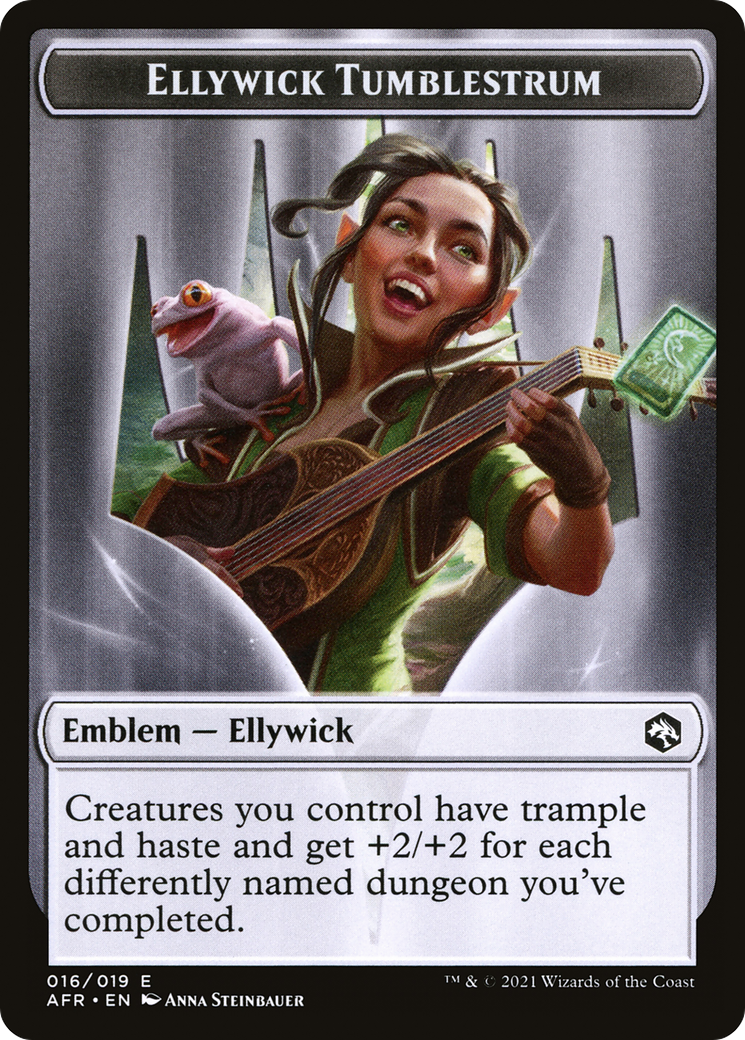Ellywick Tumblestrum Emblem (TAFR-016) [Adventures in the Forgotten Realms Tokens] Foil
