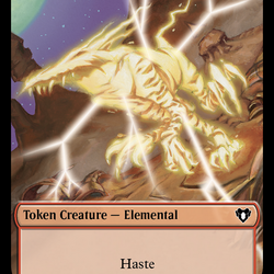 Thopter // Elemental (0025) Double-Sided Token [Commander Masters Tokens]