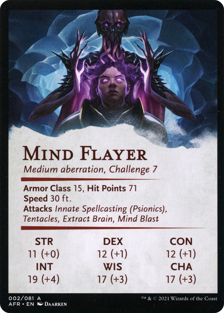 Mind Flayer // Mind Flayer (AAFR-002) (Borderless) [Adventures in the Forgotten Realms Art Series]