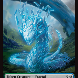 Wurm (0018) // Fractal Double-Sided Token [Duskmourn: House of Horror Commander Tokens]