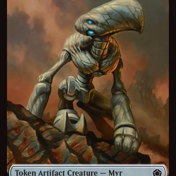Thopter // Myr Double-Sided Token [Foundations Commander Tokens]