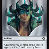 Elk // Emblem - Oko, Shadowmoor Scion Double-Sided Token [Lorwyn Eclipsed Tokens]