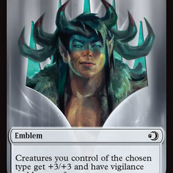 Elk // Emblem - Oko, Shadowmoor Scion Double-Sided Token [Lorwyn Eclipsed Tokens]