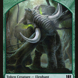 Elephant // Elf Warrior Double-Sided Token [Commander 2014 Tokens]