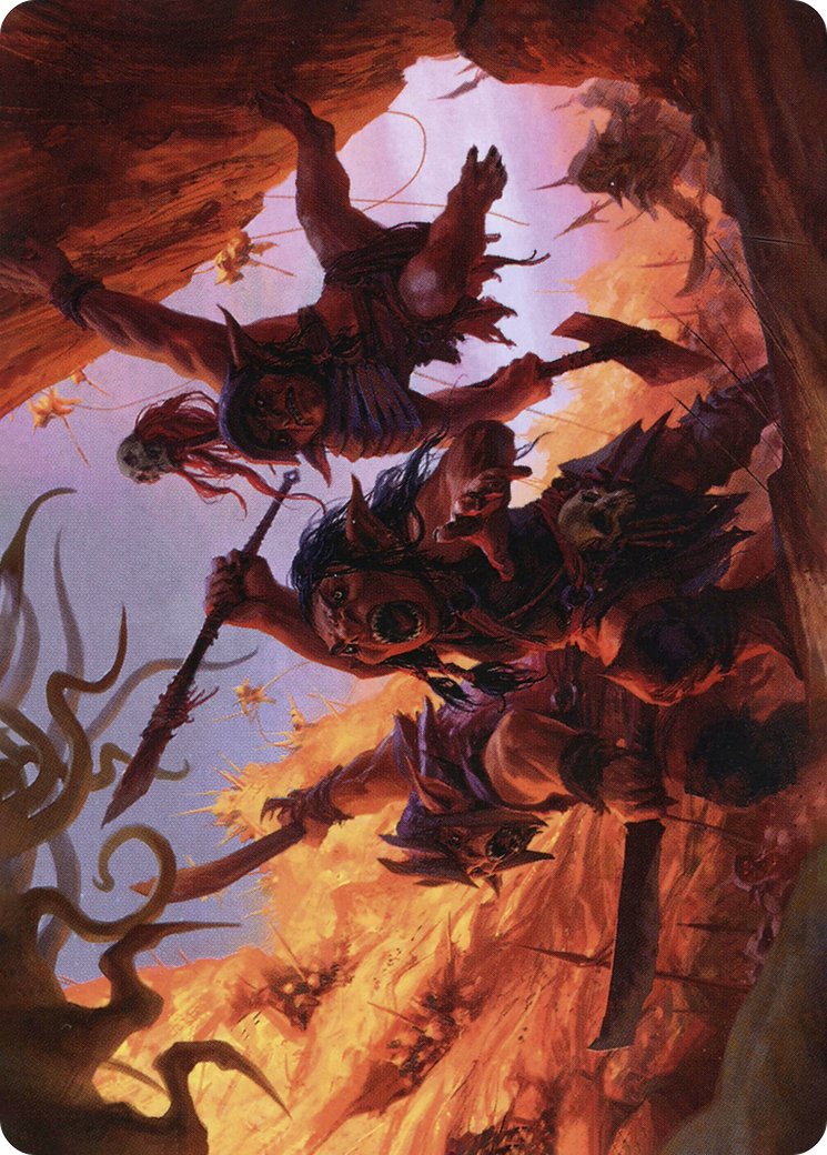 Swarming Goblins // Goblin (AAFR-024) (Borderless) [Adventures in the Forgotten Realms Art Series] Foil