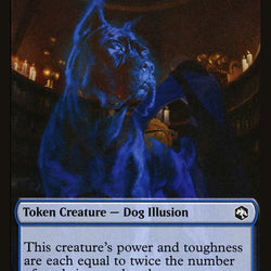 Zombie // Dog Illusion Double-Sided Token [Dungeons & Dragons: Adventures in the Forgotten Realms Tokens]