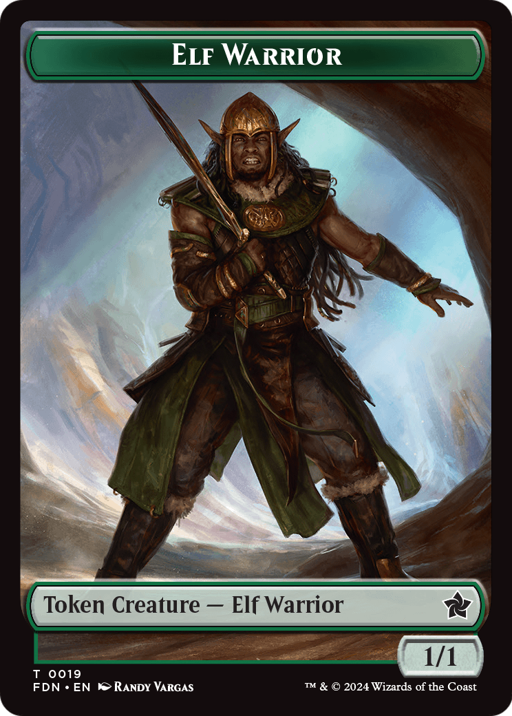 Elf Warrior (TFDN-019) [Foundations Tokens] Foil